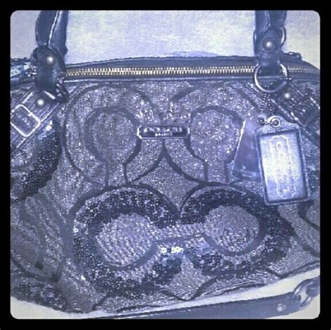 fake sequin coach purse